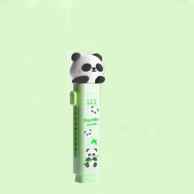 Panda Eraser Pencil Portable Push-pull Cute Stationery Pencil Eraser for Kids Student School Supplies 4