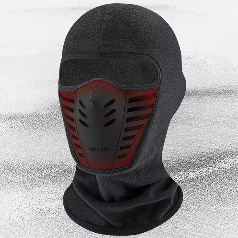 Motorcycle Mask Fleece Thermal Neck Full Face Mask Keep Warm Riding Balaclava Biker Ski Winter Windproof Dustproof Face Shield 6