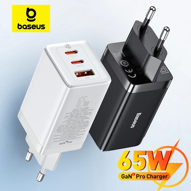 Baseus 65W GaN Charger Quick Charge 4.0 3.0 Type C PD USB Charger with QC  4.0