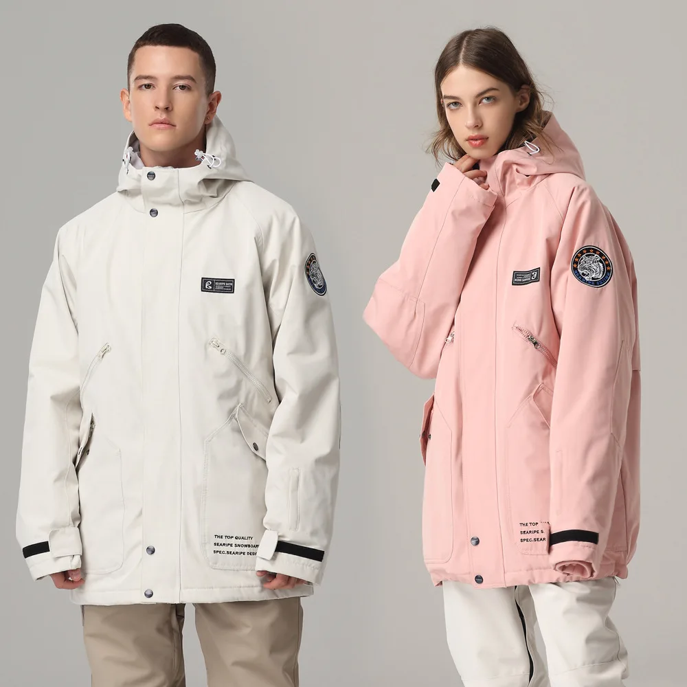 SEARIPE Female Skiing Suit Outdoor Coat Men's Ski suit Winter Jacket Women's WaterProof Breathable Snowboard Windbreakers Unisex