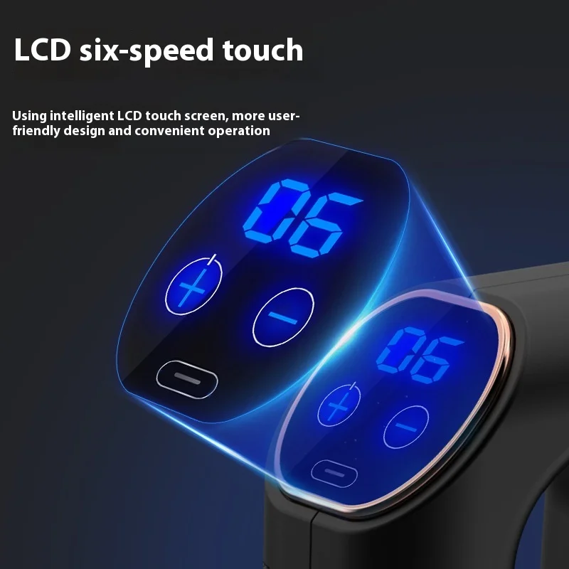 New LCD Style Portable Handheld Mini Fitness Product Electric Muscle Relaxation Double Head Fascia Gun Massager USB Massager Gun