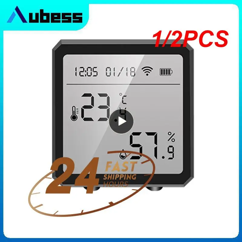 

1/2PCS Tuya Smart WIFI Temperature And Humidity Sensor Indoor Hygrometer Thermometer With LCD Display Support Alexa
