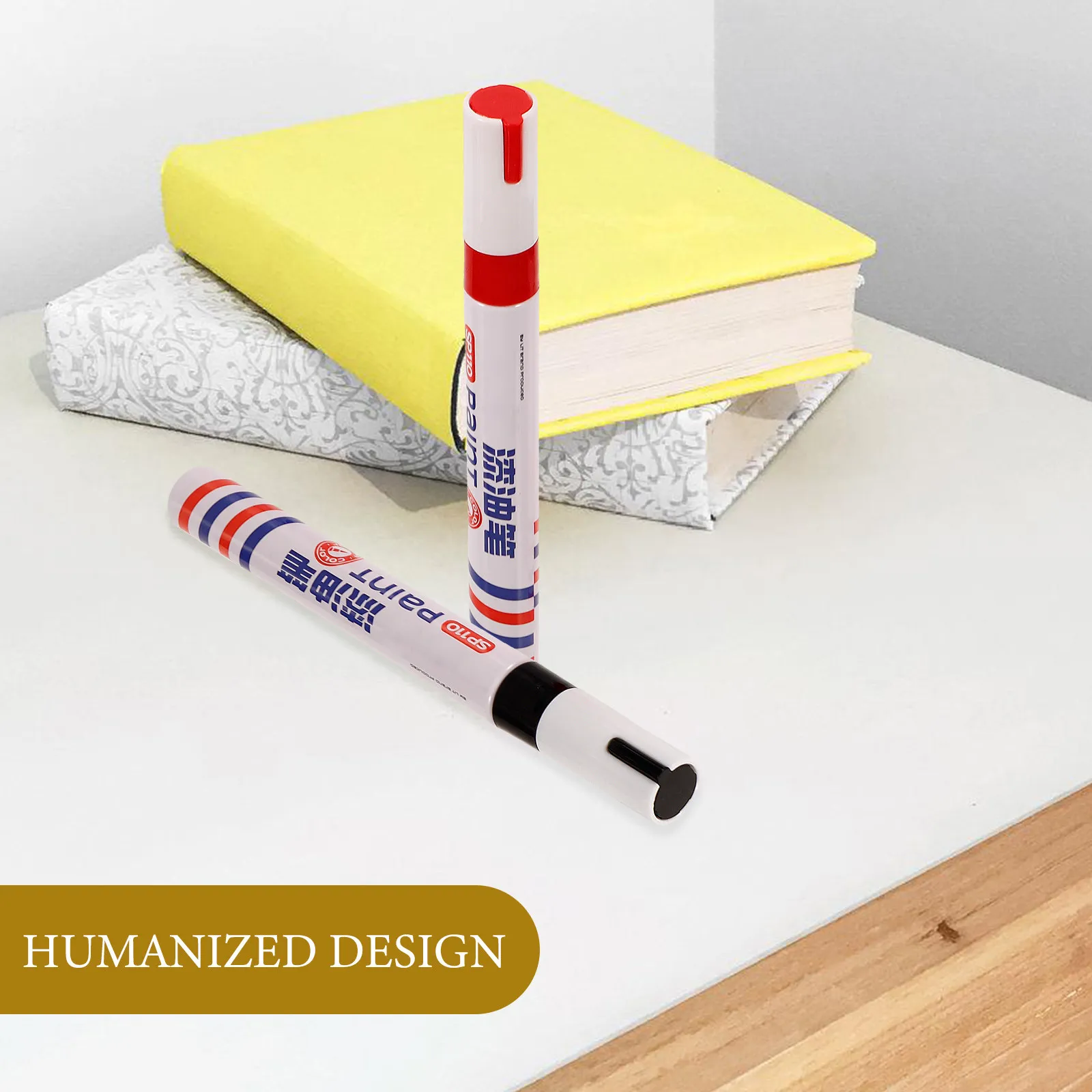 2개 묶음 기념비/비석 문구 수리 키트, 빠르게 마르는 페인트 마커, 묘비 문구 보수용, 강력한 커버력