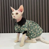 Cotton Autumn Hairless Cat Dress – Sphinx Cat Devon Pet Small Dog Clothes