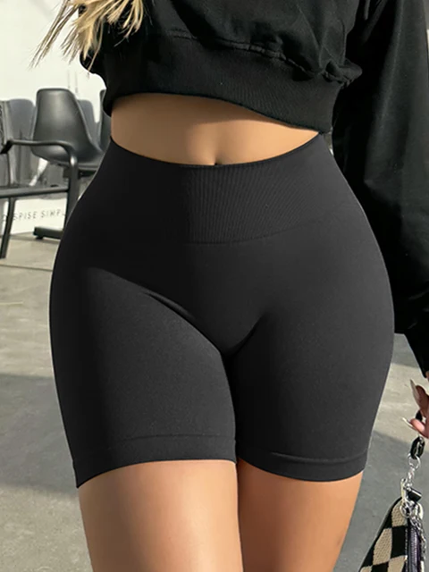 Women's Yoga Shorts High Waisted Fitness Pants Peach Hip Seamless Hip Lifting Ladies Sports Shorts