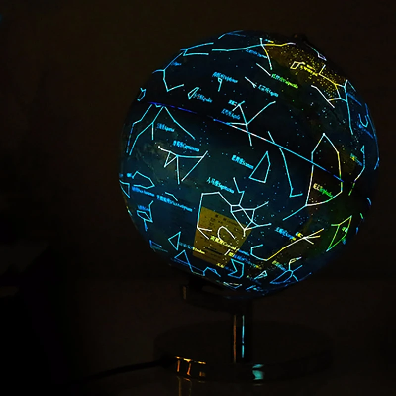 AR 야광 별자리 글로브, 세계 글로브, LED 세계지도 글로브, 야간 조명, 학습 도구, 어린이 선물 A, 25cm