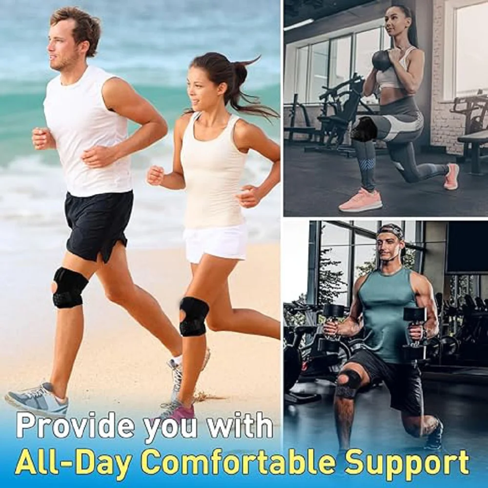 1Pcs Knee Compression Arthritis Women Men Patella Brace Knee Protection Pad Sports Adjustable Support Meniscus Tear