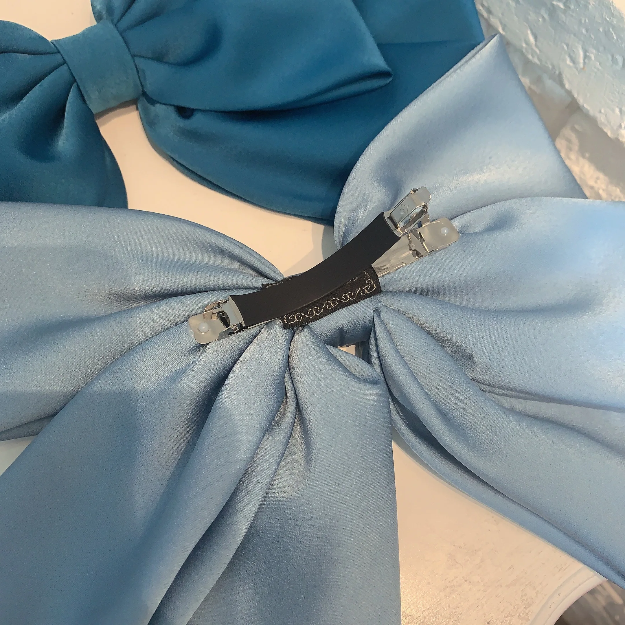 Fermaglio per capelli a fiocco di alta qualità da donna, copricapo popolare in raso, grande, stile retrò, fermaglio per coda di cavallo, accessori per capelli_voghion.com