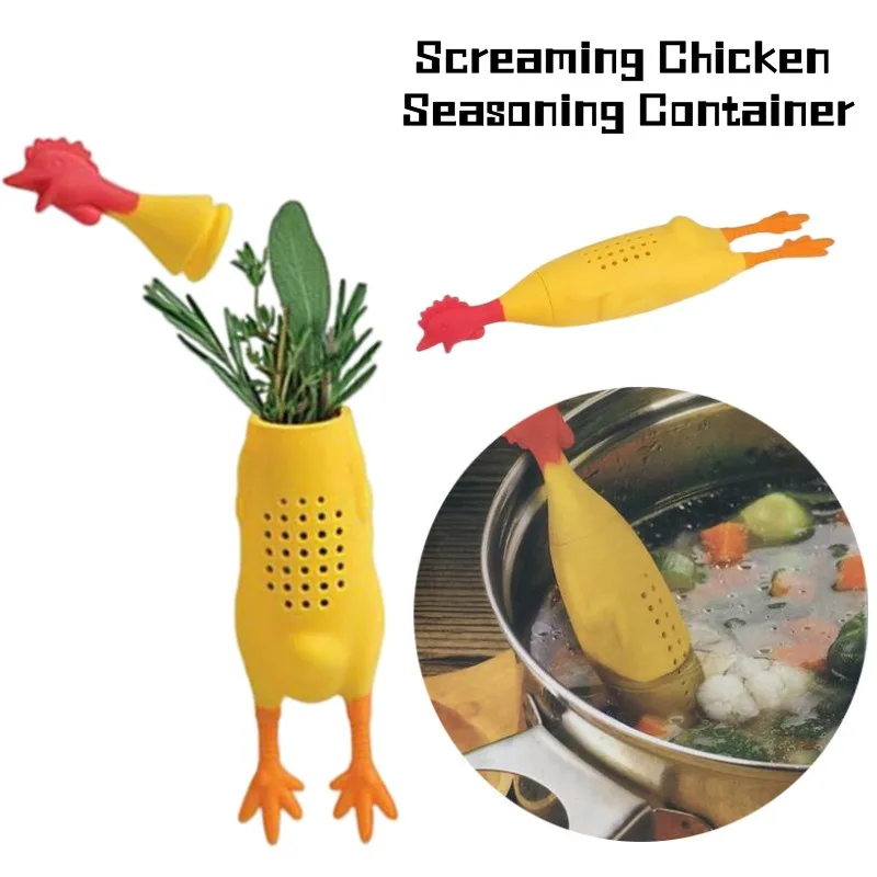 Soup Seasoning Bag Silicone Scream Chicken Spice Box Container Stew Pot Halogen Filter Kitchen Accessories Home Cooking Tools
