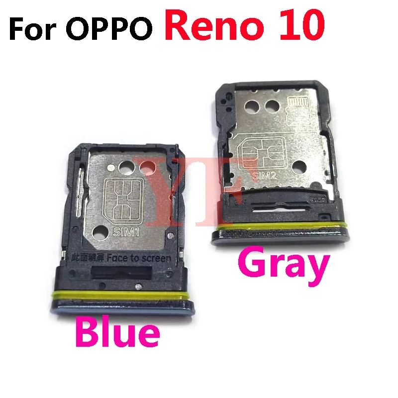 SIM Card Tray Slot Holder Adapter Socket Repair Parts For OPPO Reno12 F Reno 12 5G 11 10 9 Pro Plus Reno9 Reno10 Reno11 pro