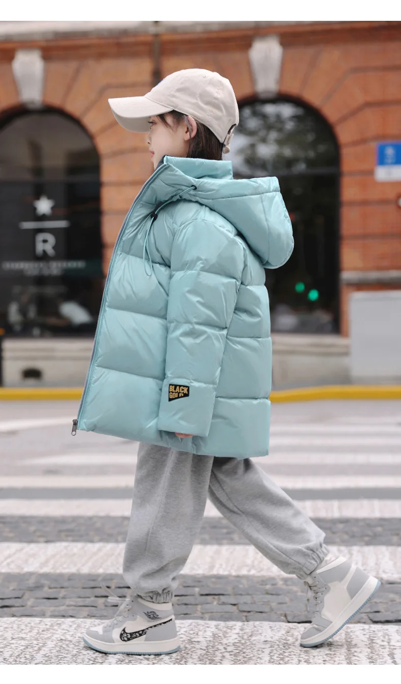 OLEKID 5-12 Jahre Kinder Winter Daunenjacke Für Mädchen Mit Kapuze Dicke Warme Teenager Mädchen Daunenjacke Mantel Kinder Parka Oberbekleidung – Detail 9