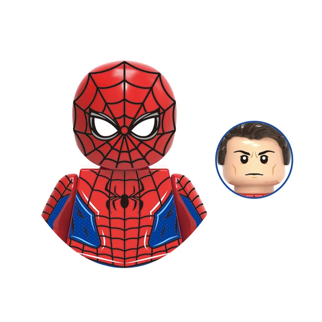 Brand DISNEY Spiderman Spider-Gwen Building Block Doctor Octopus Mysterio Miles Morales Lizard Electro Action Figure Kid Toys M-X1856