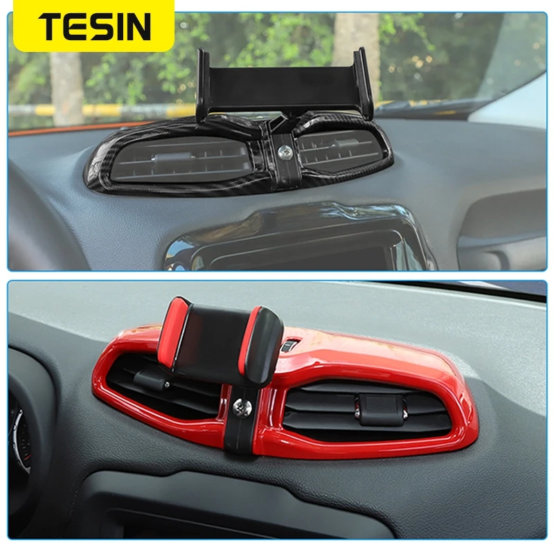 Supporto per telefono da auto per Jeep Renegade 2015-2023 [compatibile con le custodie spesse] Supporto per telefono cellulare, staffa di navigazione per bocchetta dell'aria, accessori per auto, tutti