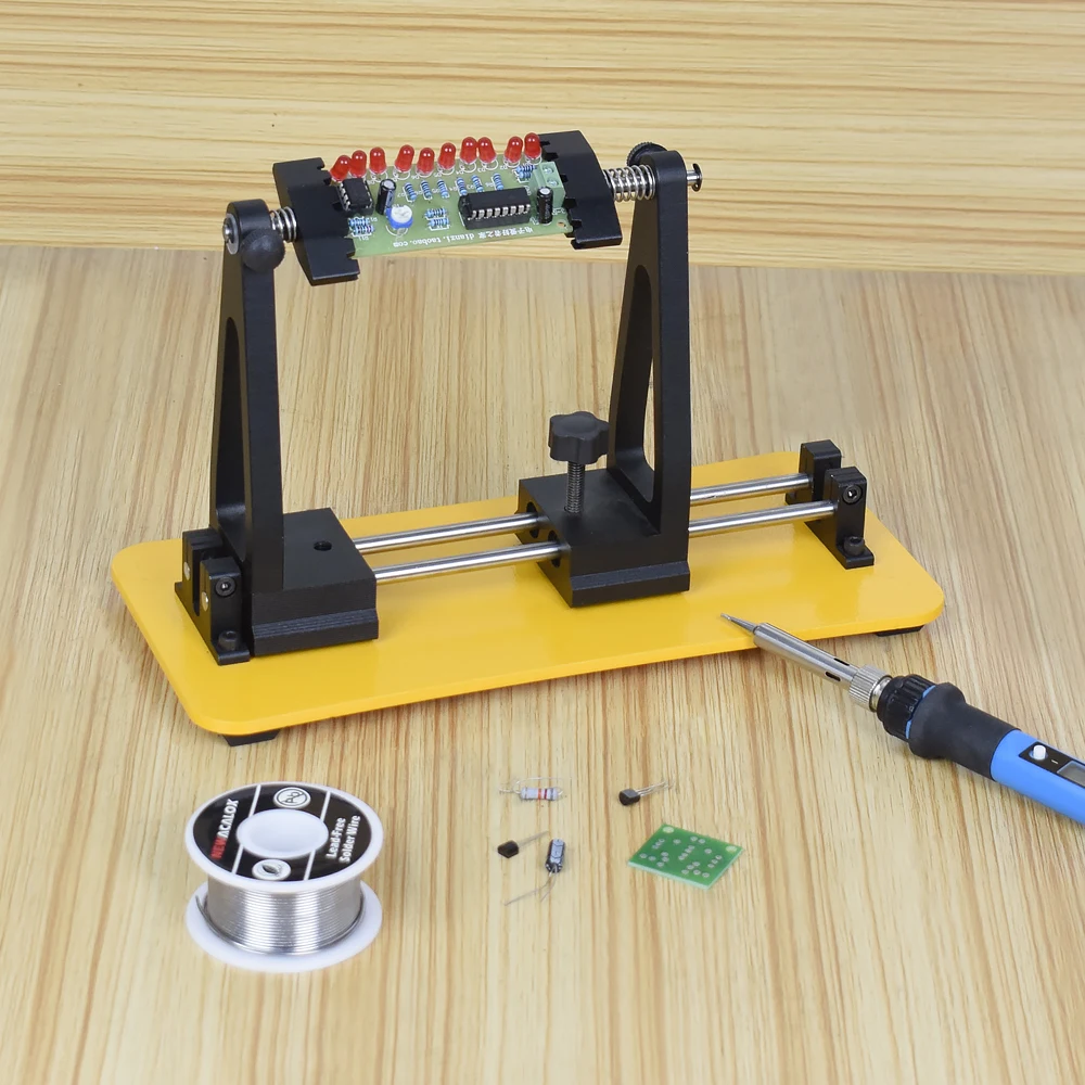 Circuit Board Holder Adjustable Portable PCB Soldering Clamp Soldering Third Hand Tool 360&deg; Rotation Assembly Stand NEWACALOX soldering tool,soldering helping hands,circuit board fixture