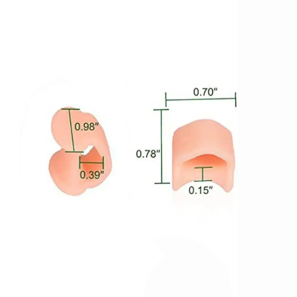 2Pcs=1Pair Pedicure Tool Tail Finger Toe Splitter Orthopedic Spacers Toe Separator Straightener Hallux Valgus Silicone Separator