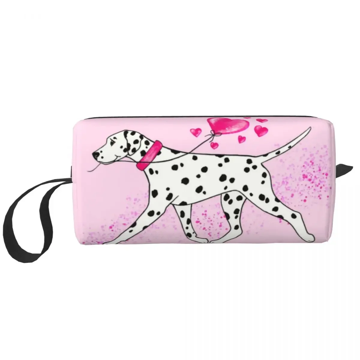 

Далматинская косметичка в форме сердца, дорожный косметический Органайзер, милая леопардовая каретка, огненный домик, слива, пудинг, собака, ранцы