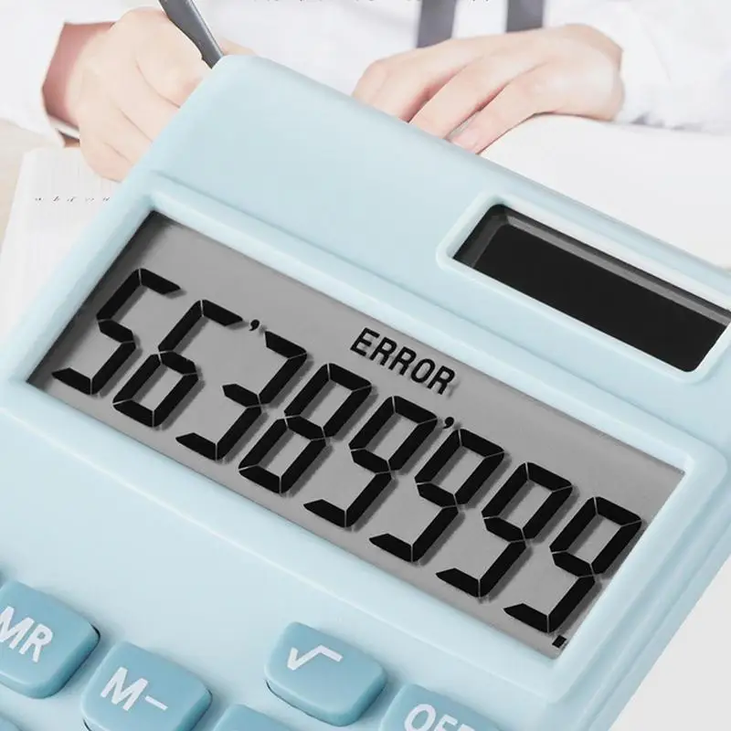 휴대용 실리콘 버튼 학생 계산기, 배터리 전원 포켓 계산기, 기본 재무