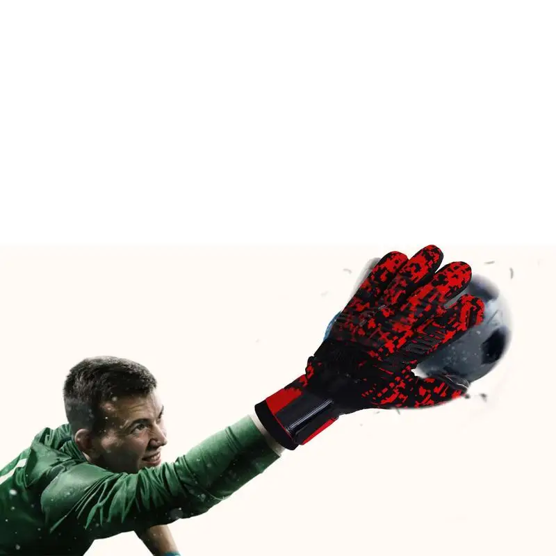 

Soccer Gloves Anti-Slip Latex Youth Soccer Goalie Gloves With Finger Spine Protection Kids Youth Goal Keeper Field Player Gloves