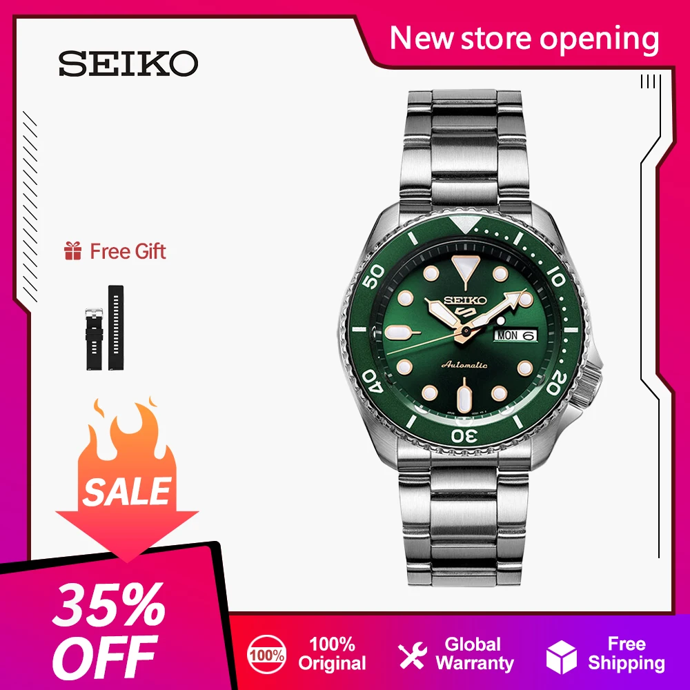 New SEIKO 5 Original Mechanical Watch Sport Dive Watches for Men Automatic 10Bar Waterproof Luminous Rotating Bezel for xiaomi redmi 13c original middle frame bezel plate