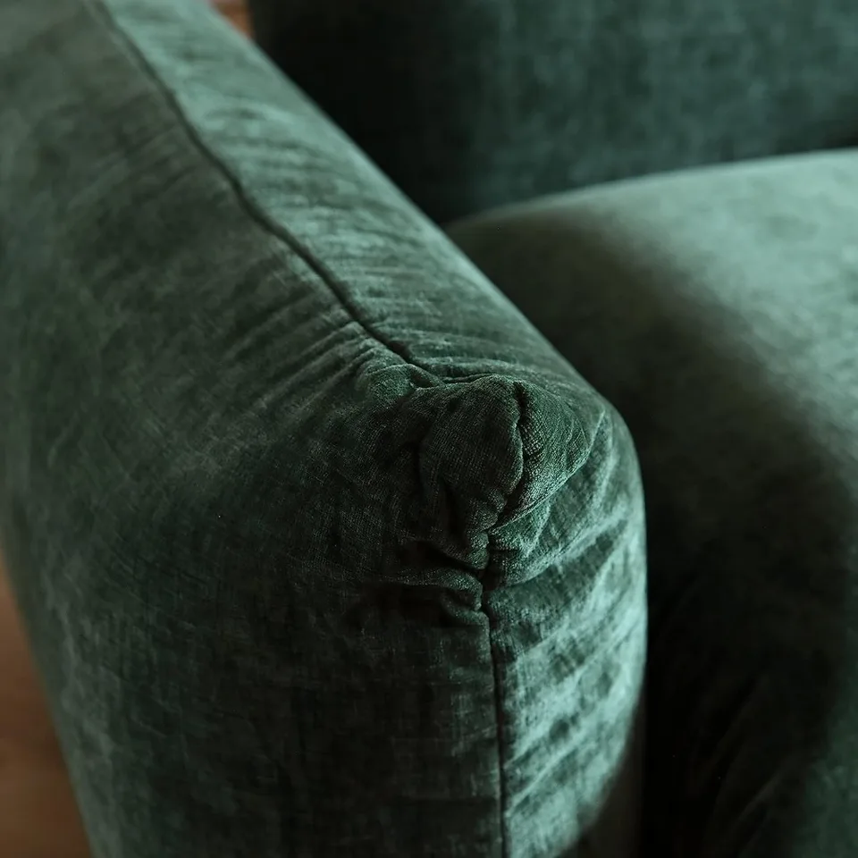 Chenille Upholstered Deep Seating Loveseat Sofa