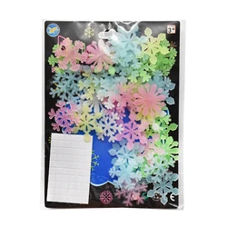 Luminous Snowflake Wall Stickers - Glow In The Dark Decals for Kids' Rooms and Holiday Decoration (Multicolor)
