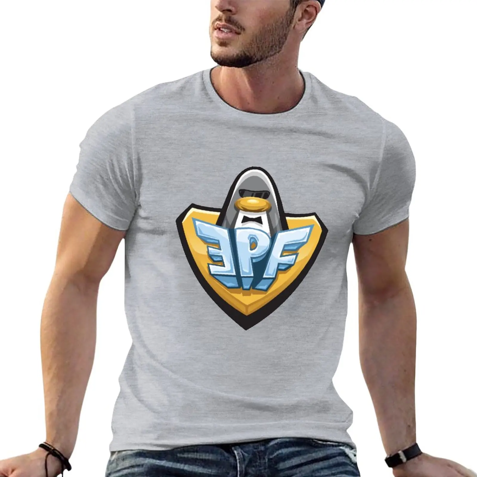 

Футболка с логотипом EPF, одежда в эстетике, милые топы, простая футболка, Мужская футболка с коротким рукавом