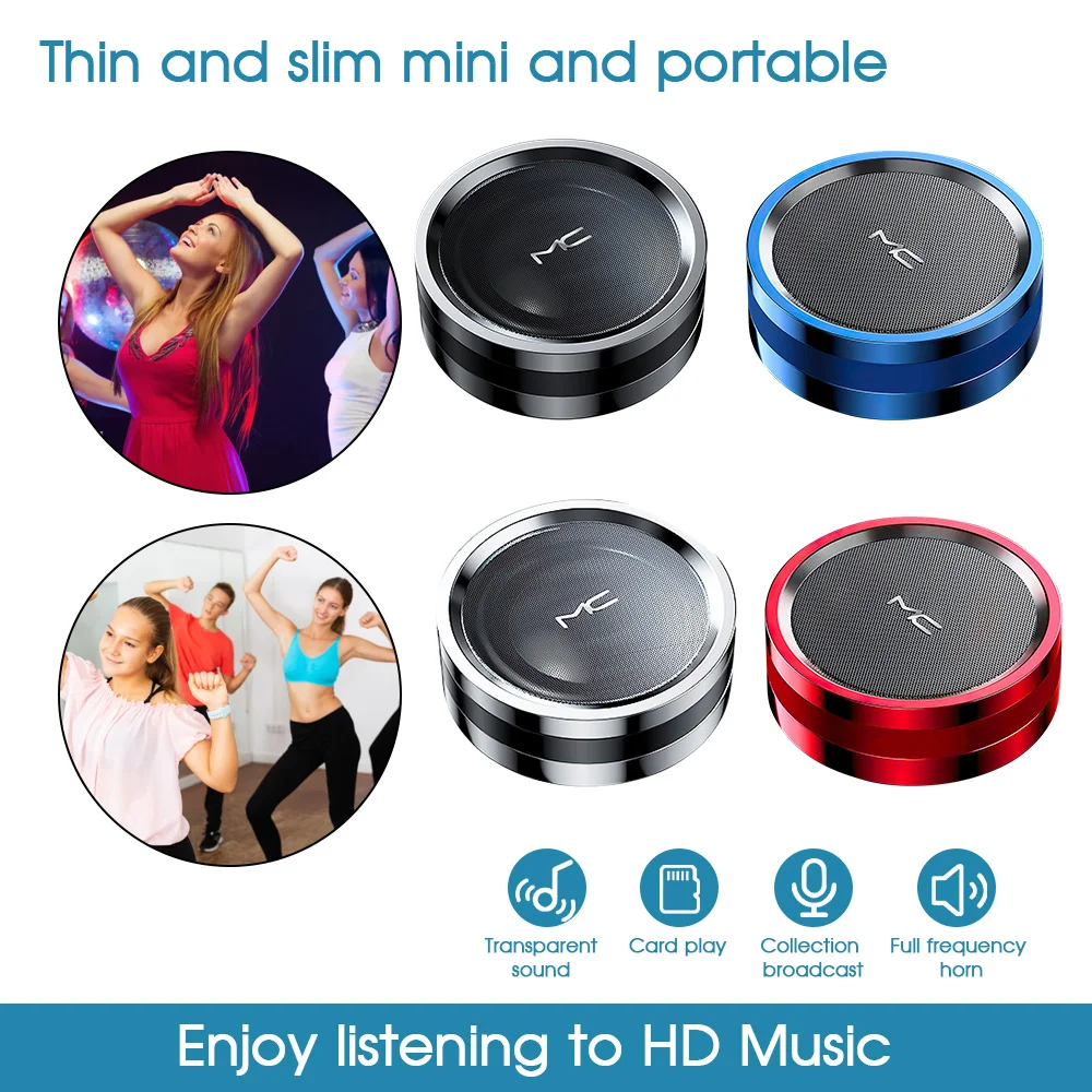 SAMTIAN Wireless Speaker 2022 Popular Subwoofer Mini Outdoor Sports Round Small Steel Cannon Bt Support TF Card U Disk |