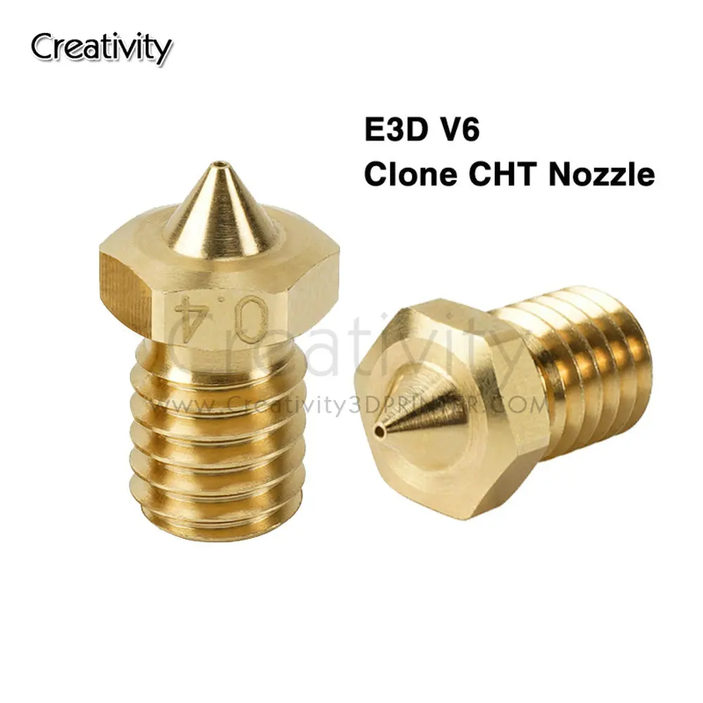 

New Clone CHT Nozzle 0.4mm 0.6mm 0.8mm V6/MK8 Brass Nozzles High Flow Extruder Print Head For CR10 Ender-3 Hotend