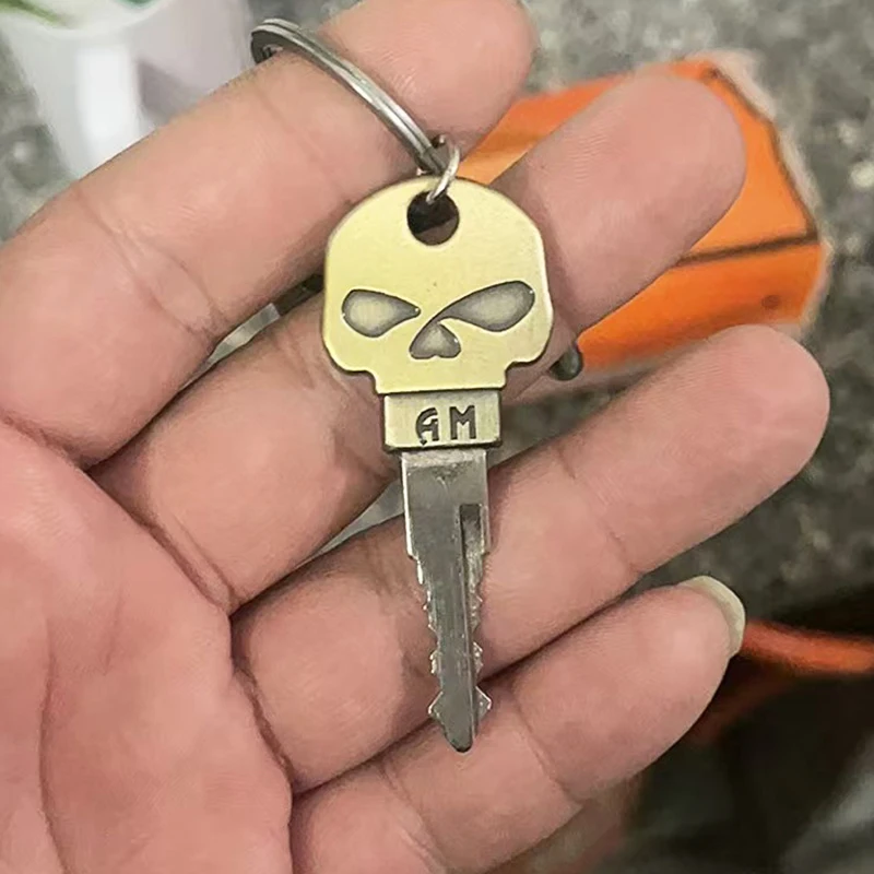 DIY Creative Skull Motorcycle Key Head Requires Manual Polishing Of Key Holder Personality Motorcycle Replace Handle