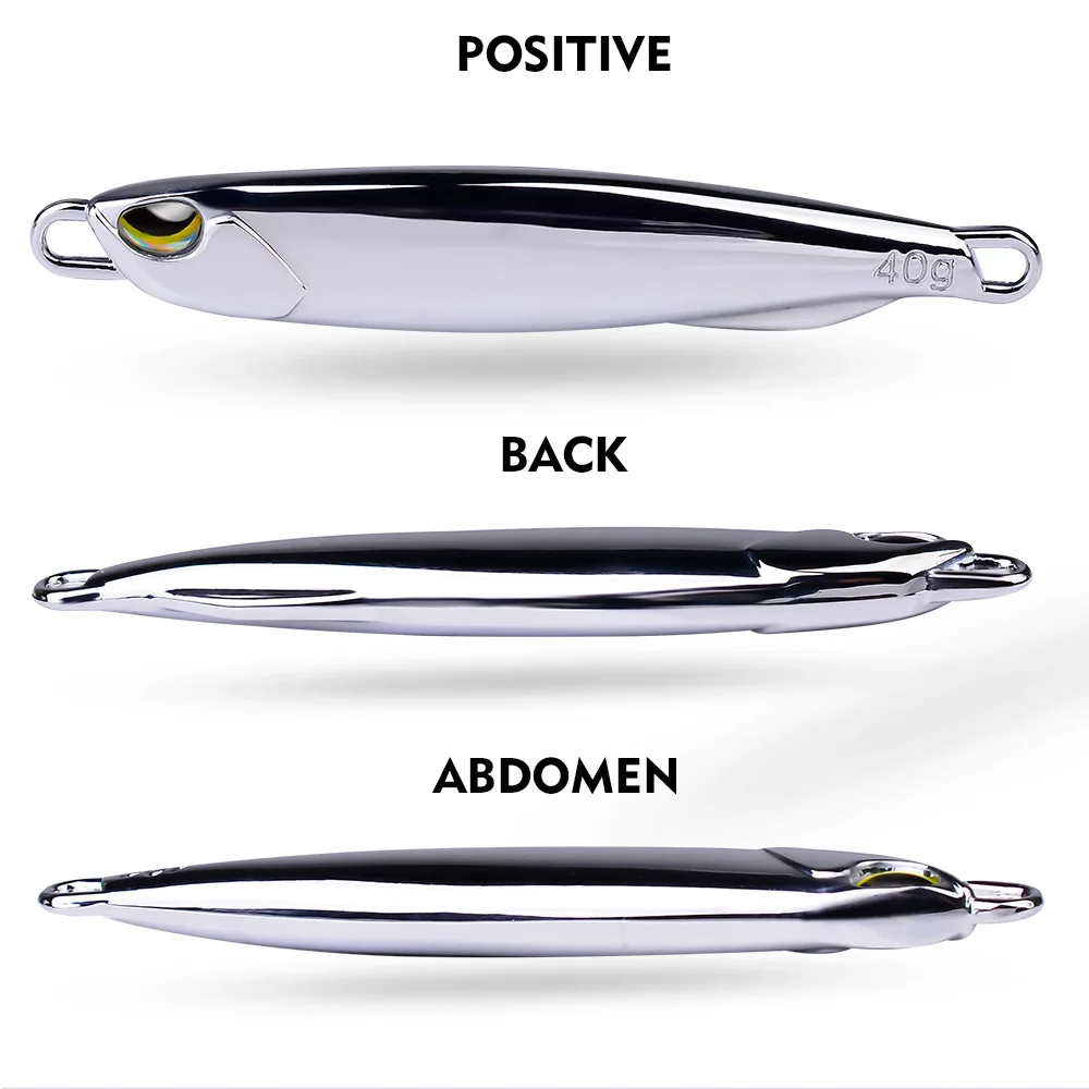 Chrome Jig Sea Fishing Front Jig Hook with Feather Jigging Lure Tenggiri Fishing Long Jig 15g 20g 30g 40g Used In Any Water 3