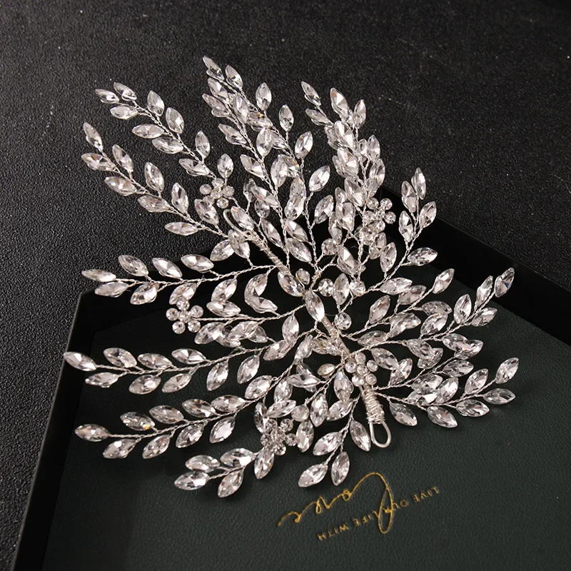 Silver Color Crystal Headband Hairband For Women Rhinestone Party Headband Bridal Wedding Hair Accessories Jewelry Gift hair accessories bridal hair accessories bridal jewelry set