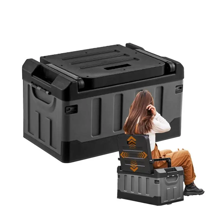 

Fishing Box Foldable Storage Organizer Multifunctional Tackle Box 3 in 1 Fishing Double-layer Large Capacity Car Accessories