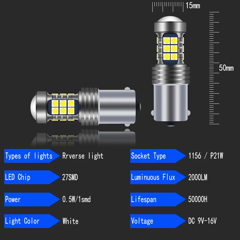 Ampoule led p21w ba15s avec bip sonore pour feux de recul - Led-effect