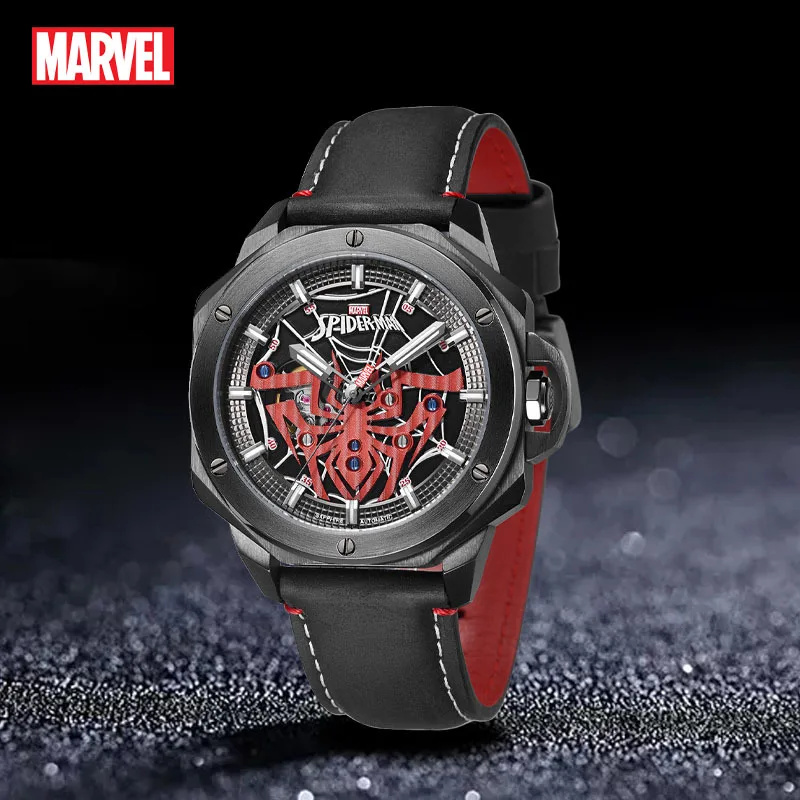 

Marvel Automatic Watches Men Self Winding Mens Wristwatch Sports Mechanical Spiderman Luminous Luxury Watch 5Bar Water Resistant