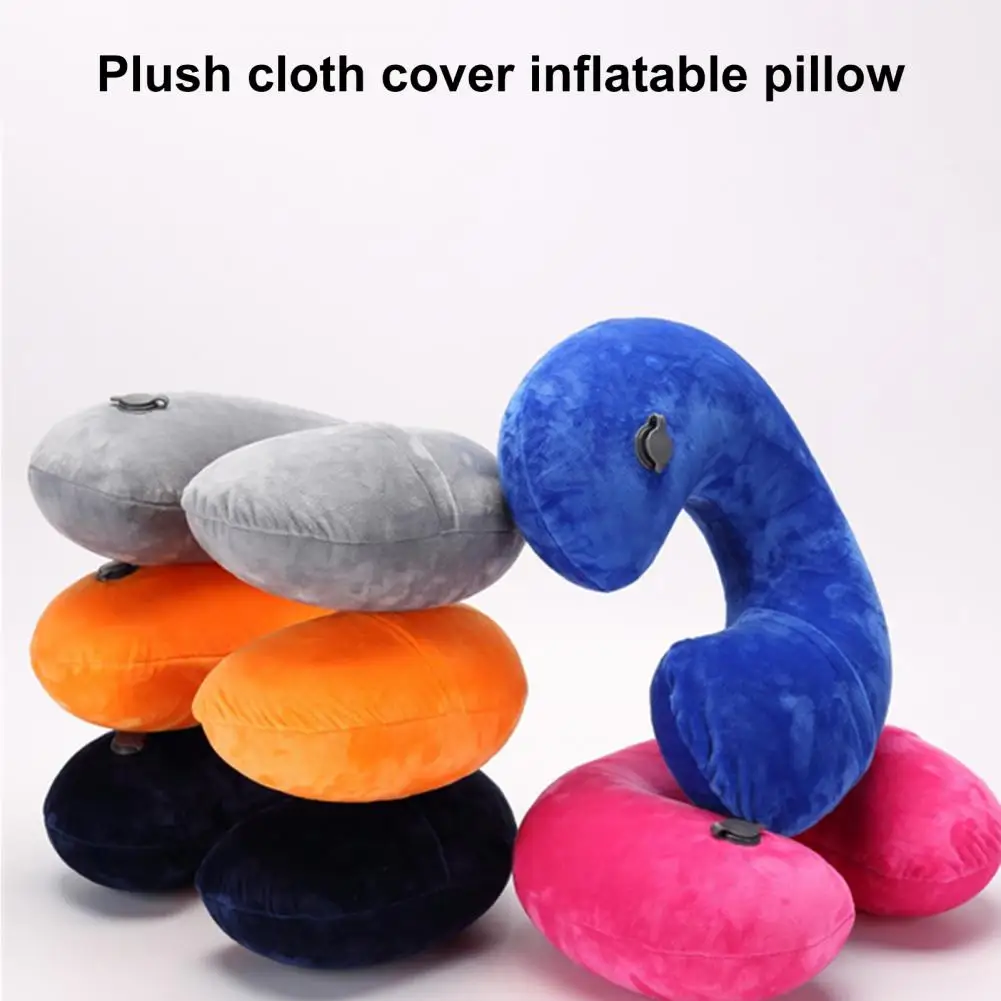 

U-shaped Neck Cushion Inflatable Memory Foam U-shaped Neck Pillow Fatigue Relief Flight Headrest Sleep Neck Pillow for Traveling