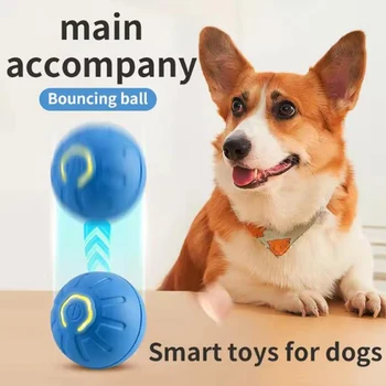 Giocattoli intelligenti per cani Palla giocattolo interattivo elettronico per animali domestici Palla mobile USB Movimento automatico che rimbalza per cucciolo Regalo di compleanno Prodotto per gatti