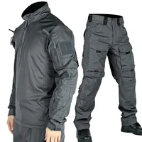 Tactical Suit Set Men Hunting Training Shirt Pants 2 Piece Sets Outdoor Uniform Camouflage Quick-dry Ripstop Clothing Hiking 2