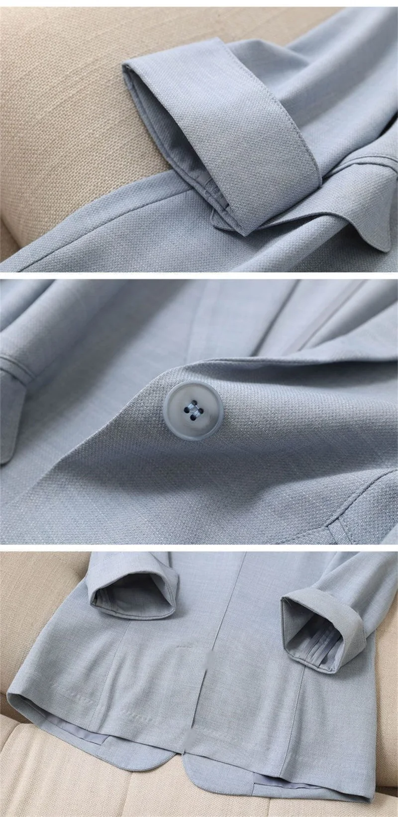 Spring Summer Women Seven Points Sleeve Small Suit Coat Korean Female Solid Color Blazer Jacket Ladies New Leisure Fashion Tops