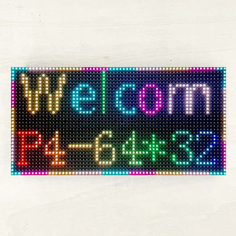 LED Video Display Panel P4 Full Color Surface Mount Module Indoor Conference Room Electronic Screen LED Display RGB Video Wall LED Panel 256*128mm