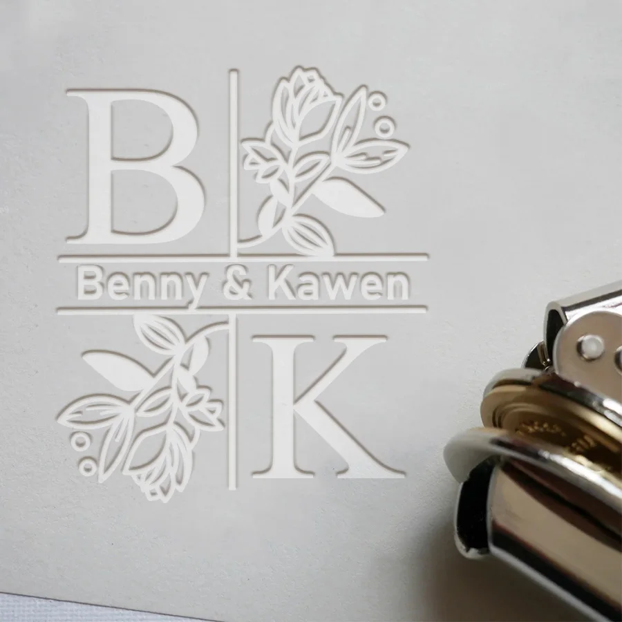 Customized Embosser Personalized Book Stamps Custom Logo Design Ghost Book and Tea Pattern Embosser Seal for Party Invitation