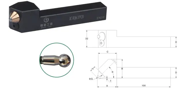 External Alloy Roller burnishing Tool Mirror Surface Rolling Tools  W1250/W1270