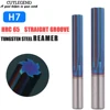 Carbide Reamer CNC Machine Hole Deburring Tool Blue Coating HRC65 Lath Cutter Drill Stainless Steel Hard Steel 4mm 6mm 8mm 1PCS 1
