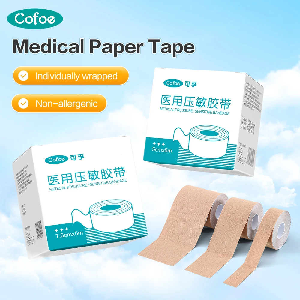 Cofoe Medical Kinesiology Tape Athletic Recovery Self Adherent Wrap Taping Medical Muscle Pain Relief Knee Pads Protector