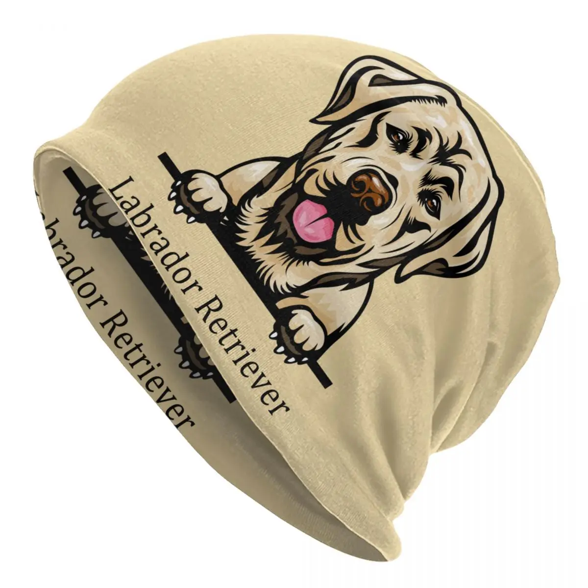 

Peeking Dog Labrador Retriever Skullies Beanies Caps Unisex Winter Warm Knitted Hat Pet Animal Bonnet Hats Outdoor Ski Cap