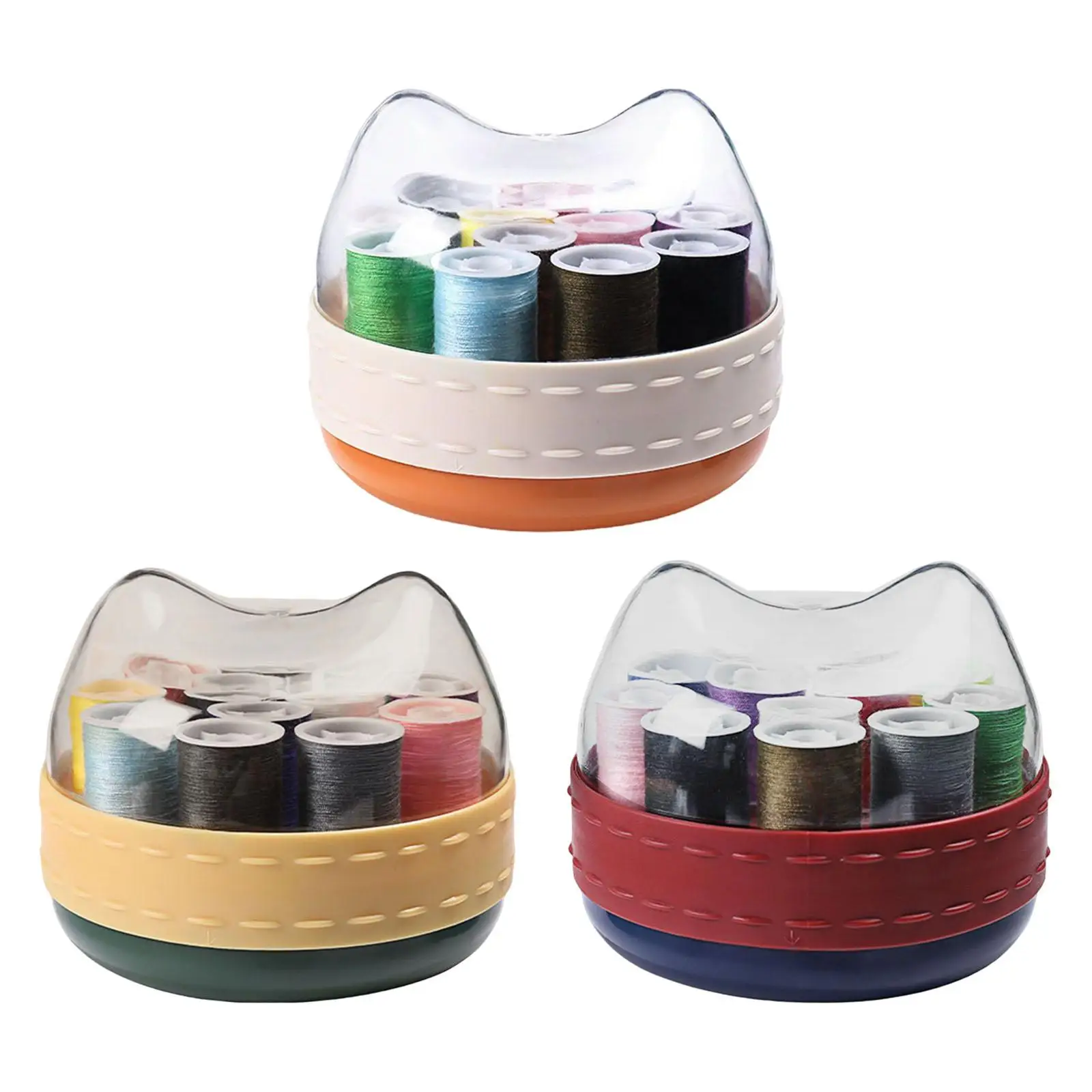 Portable Sewing Box Kit Scissor Thin Needles Needlework Threads Storage