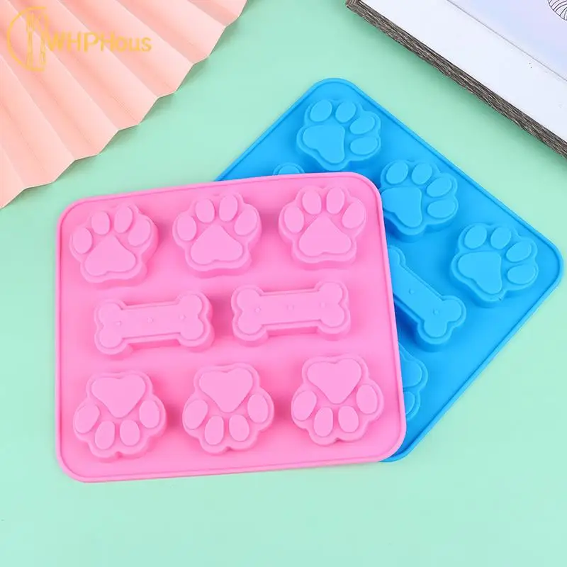 

6 Holes Cat Claw Cake Silicone Mold Dog Bone Mold DIY Baking Accessories Creative Candle Mold Cake Decorating Tools