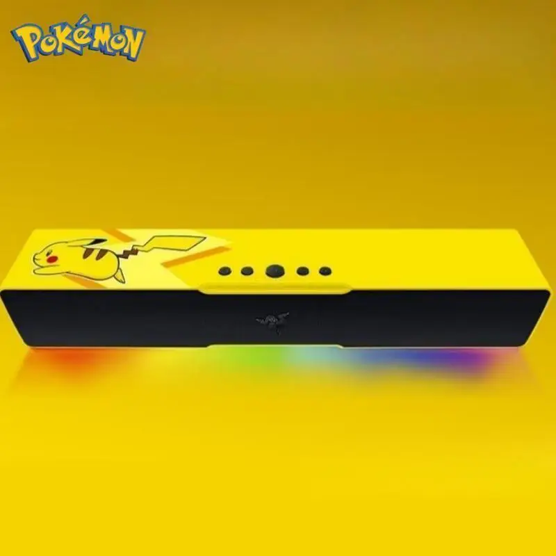 

Pokemon Pikachu Bluetooth Speaker Rgb Light Effect Desktop Computer Audio With Heavy Bass Stereo Usb For Pc Phone Mobile