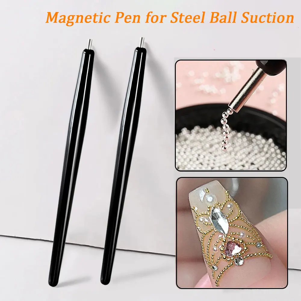 Suction Steel Ball Magnet Pen Nail Art Tools 11cm Super Strong Suction Cat Eye Nail Polish Bead Magnet Pen Tool Manicure Di Magnetic Nail Art Tools