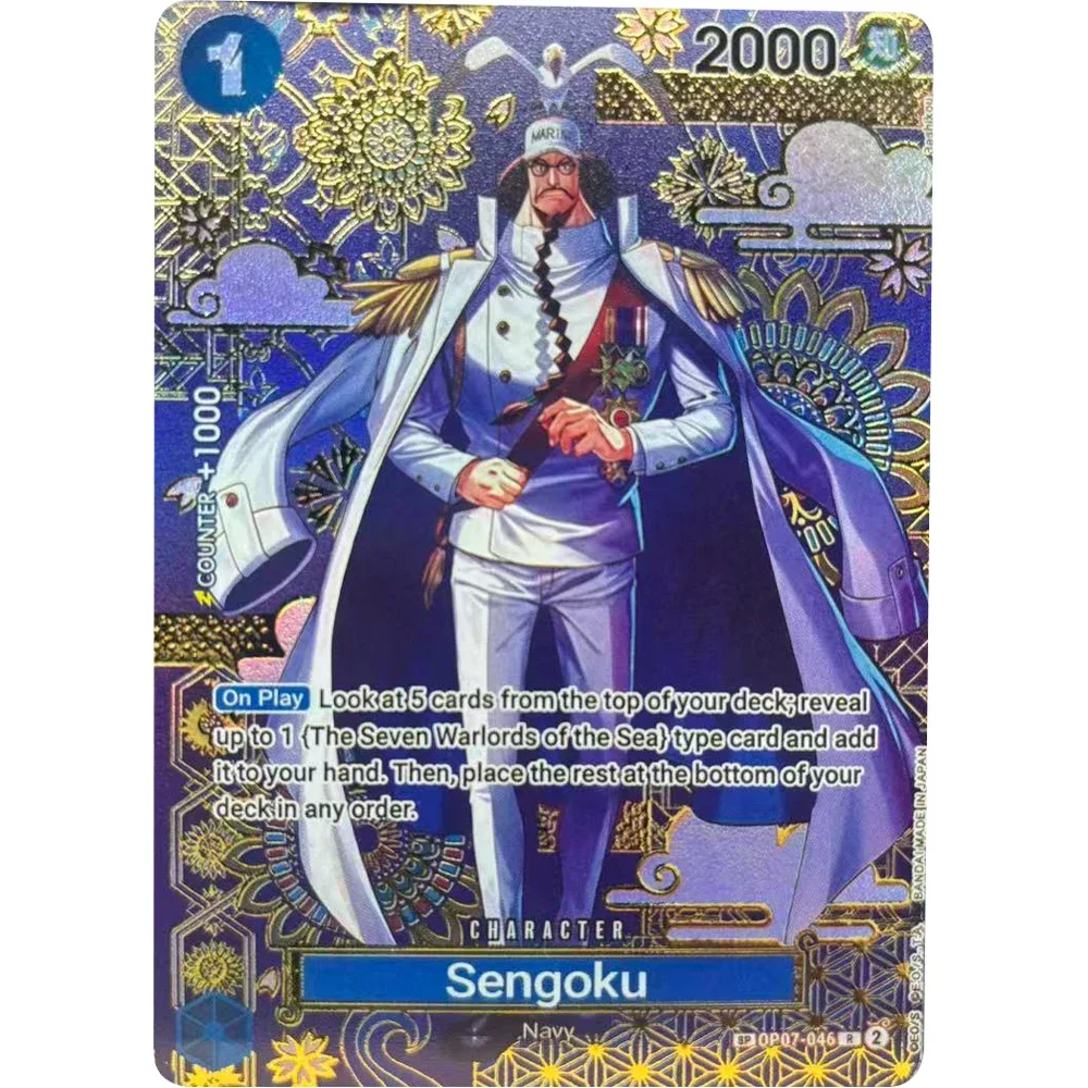 ONE PIECE Collection Cards DIY Dracule Mihawk Boa Hancock Sugar Perona Sengoku EN Self Made Game Anime Cards Gift