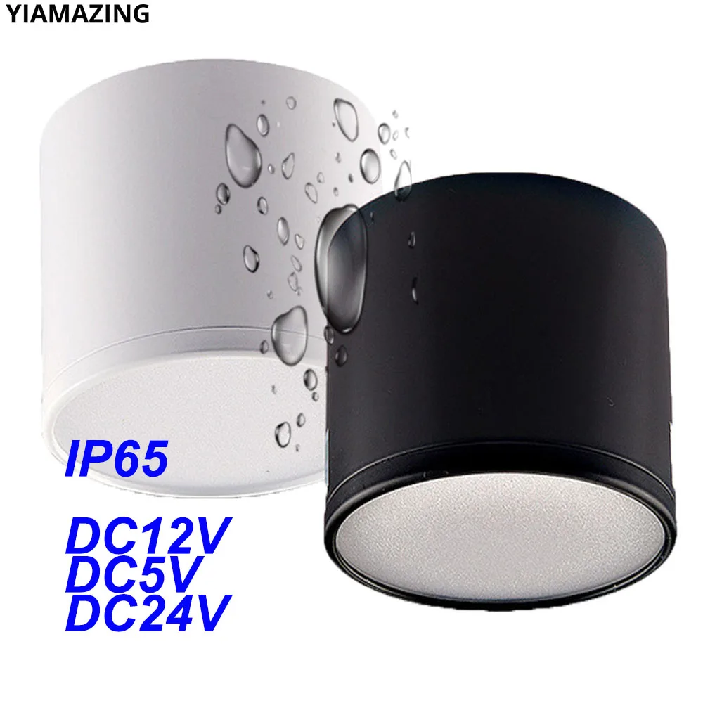 

DC 5V 12V 24V IP65 LED Downlight Surface Mounted 7w 9W 12W 15W 18W IP67 Outdoor Waterproof Porch Light Balcony Canopy Wall Lamp